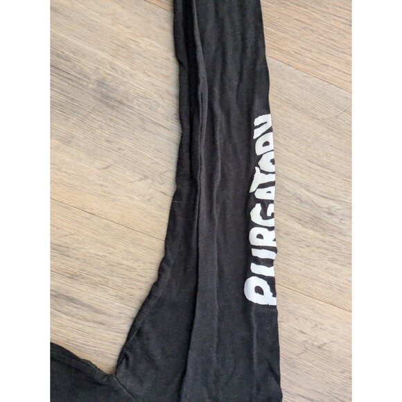 Size M "Penance Through Pizza" Purgatory Pizza Praying Hands Long sleeve T-shirt - Picture 5 of 10